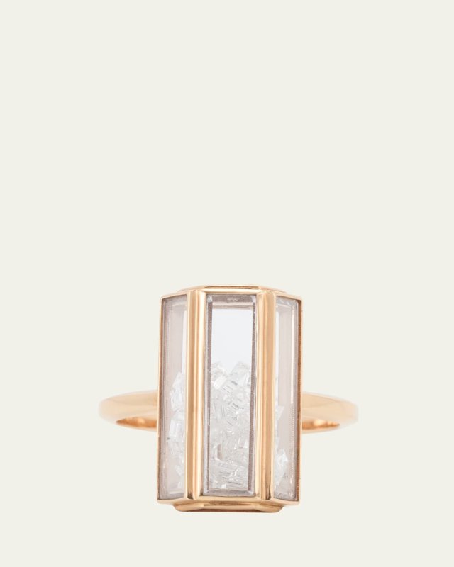 18K Gold Uba Diamond Kaleidoscope Shaker Ring